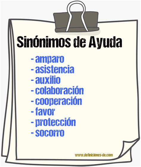 sinonimo de ayuda